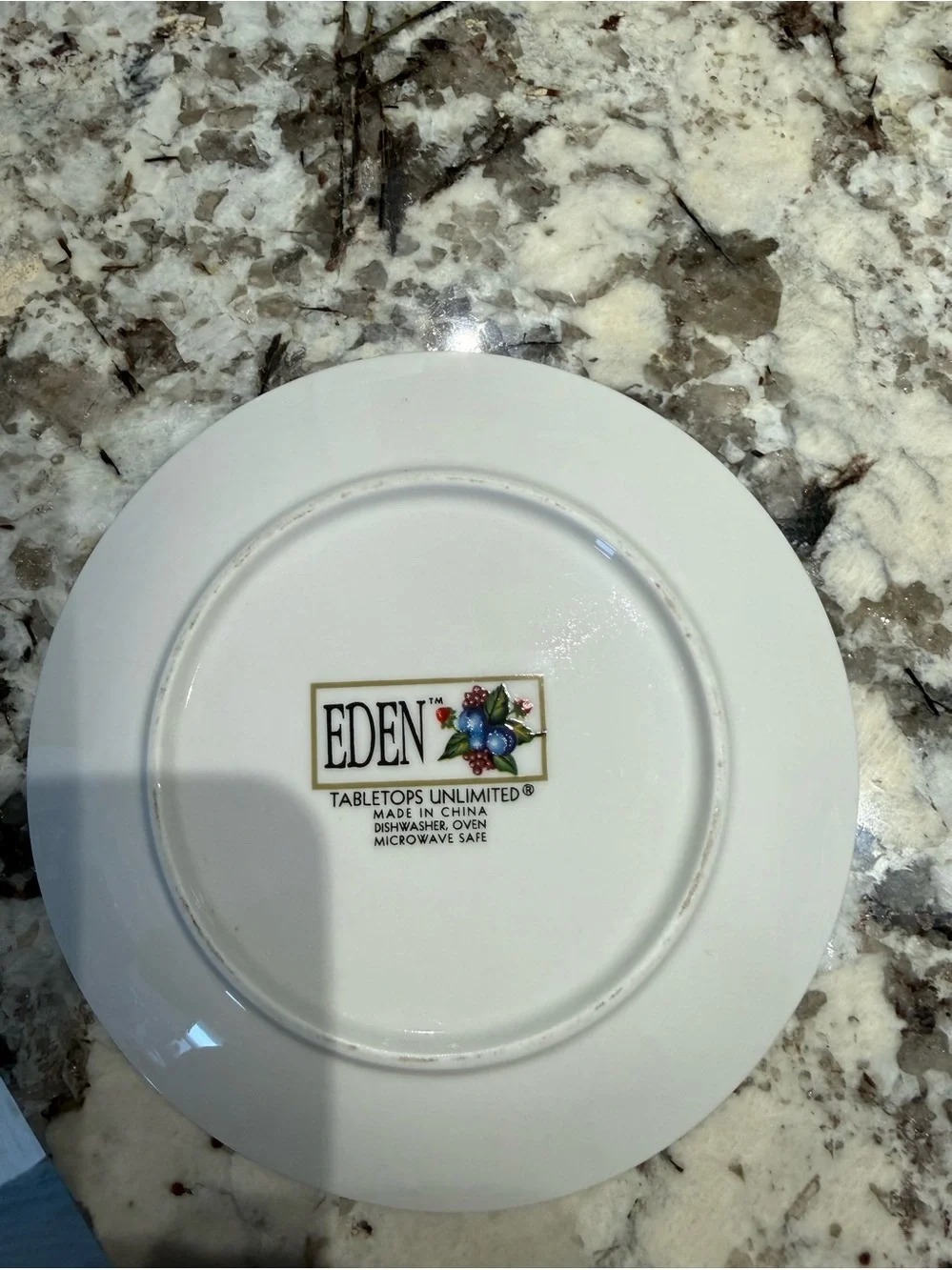 Eden Classic Fruit Motif Ceramic Dessert Plate in White and Multicolor